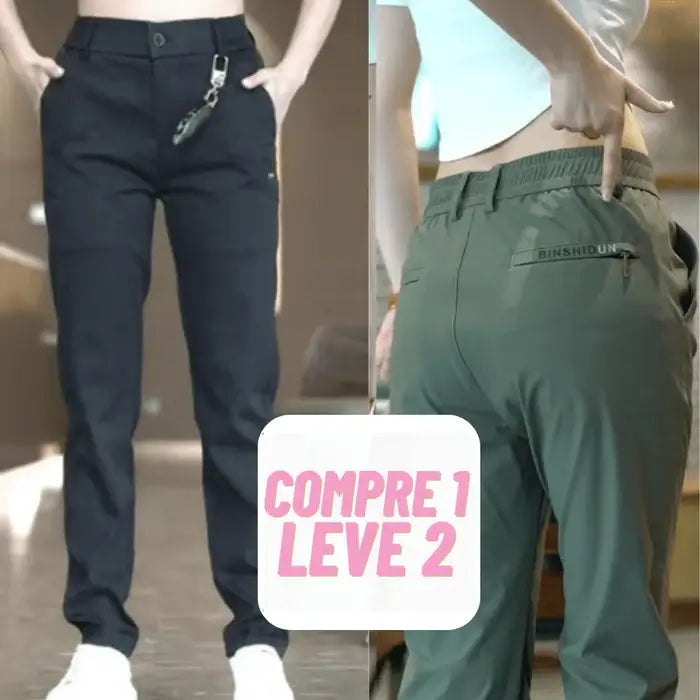 (Compre 01 LEVE 02 UNIDADES) Calça Confort Julie / A Mais Soltinha e Fresca do Mercado - Último dia de Promoção