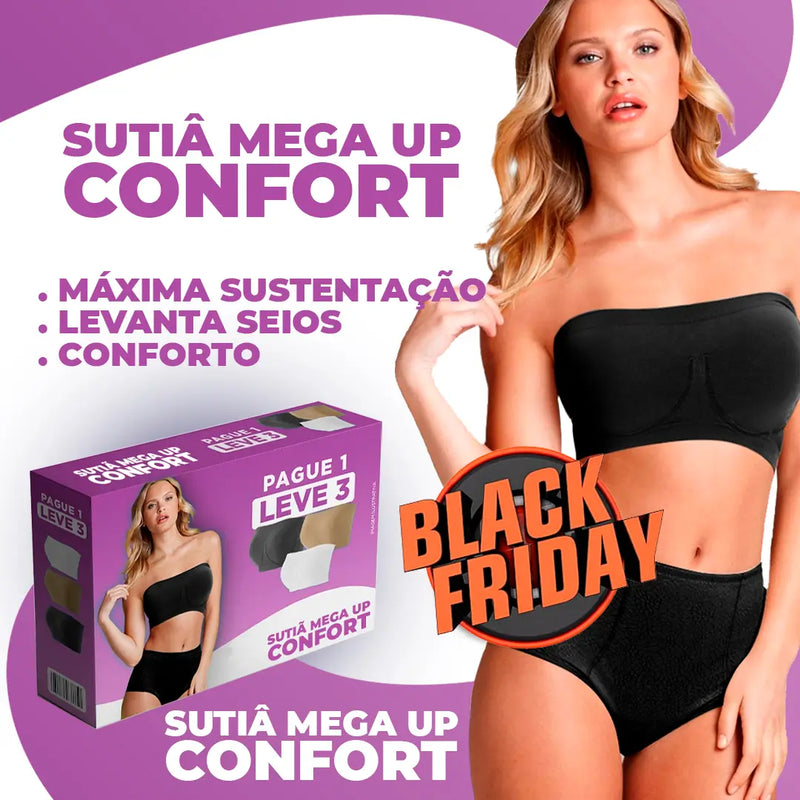 (COMPRE 1 LEVE 3) Sutiã Mega Up Confort (Levanta Seios, Máxima Sustentação e Conforto) - ENVIO IMEDIATO + FRETE GRATUITO