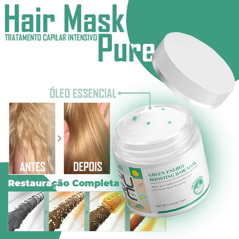 Hair Mask Pure® - Tratamento Capilar Intensivo (QUEIMA DE ESTOQUE 🔥)