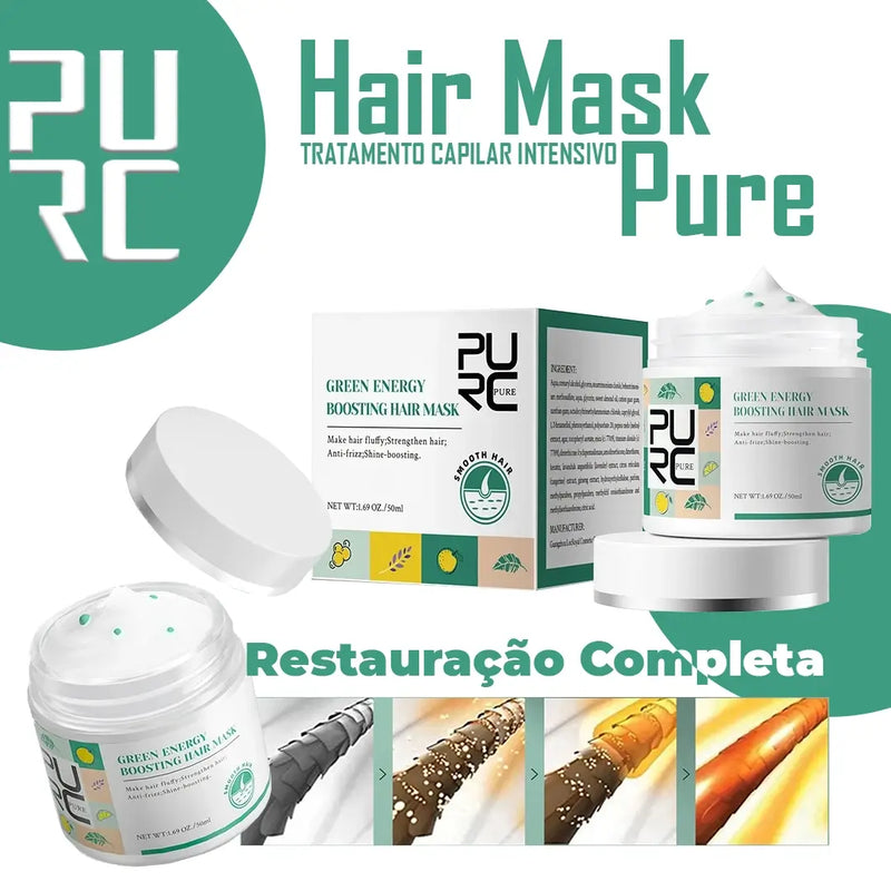 Hair Mask Pure® - Tratamento Capilar Intensivo (QUEIMA DE ESTOQUE 🔥)