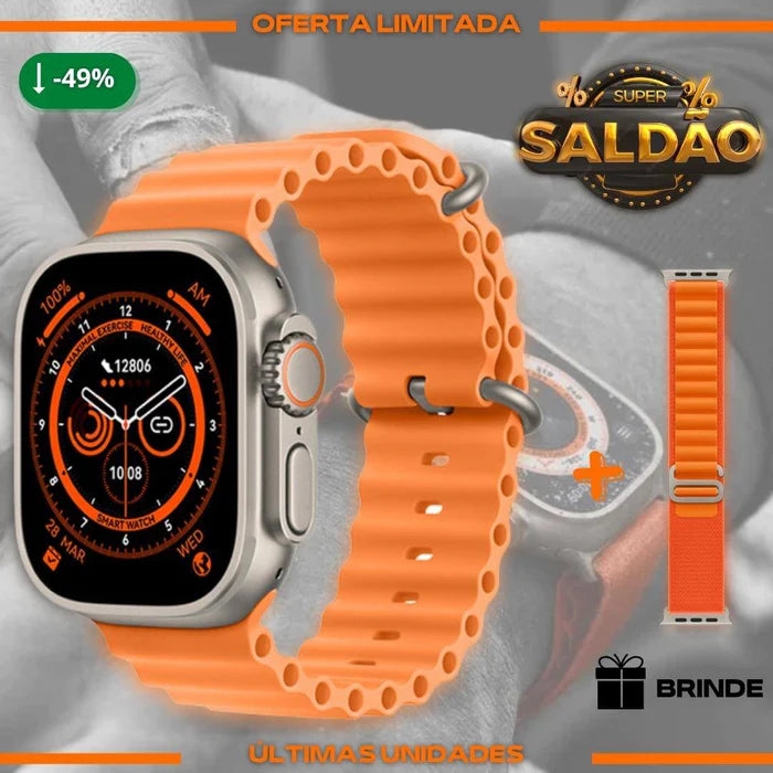 SmartWatch Serie 8 Ultra® - Modelo Atualizado 2023/2024 (COMPRE HOJE E GANHE BRINDE + FRETE GRÁTIS)