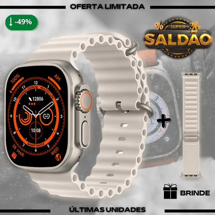 SmartWatch Serie 8 Ultra® - Modelo Atualizado 2023/2024 (COMPRE HOJE E GANHE BRINDE + FRETE GRÁTIS)