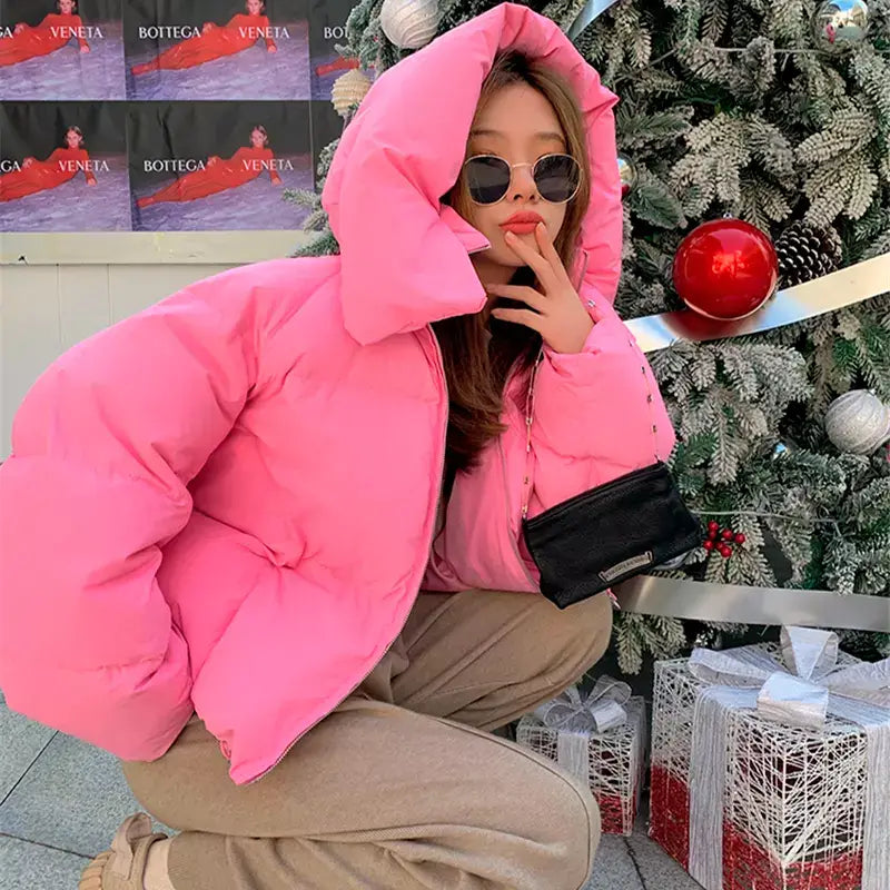 Jaqueta best sale parka rosa