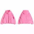 Jaqueta Feminina Parka Down Plumas de Ganso - Rosa